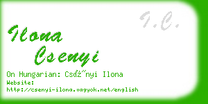 ilona csenyi business card